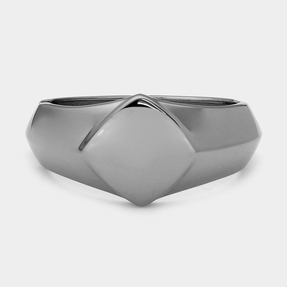Hematite Abstract Metal Bangles Bracelet
